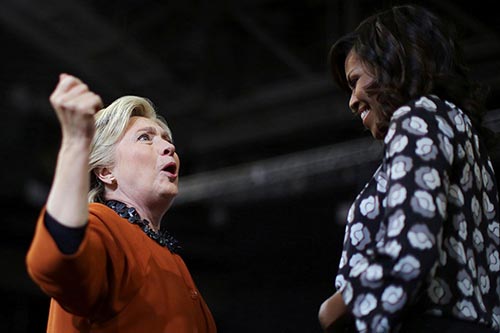 Clinton apela a su arma secreta: Michelle Obama2
