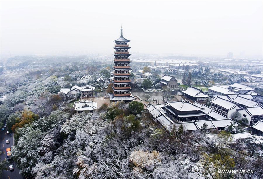 Siente China: Fotos aéreas de ciudades chinas cubiertas de nieve5