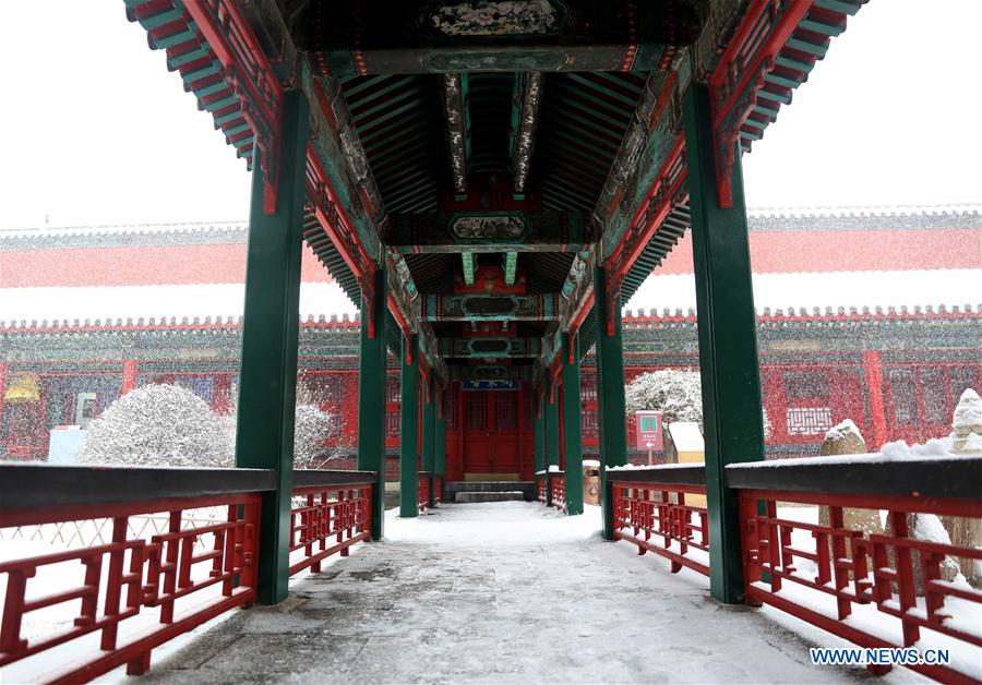 Paisaje de nieve del Palacio Imperial de Shenyang
