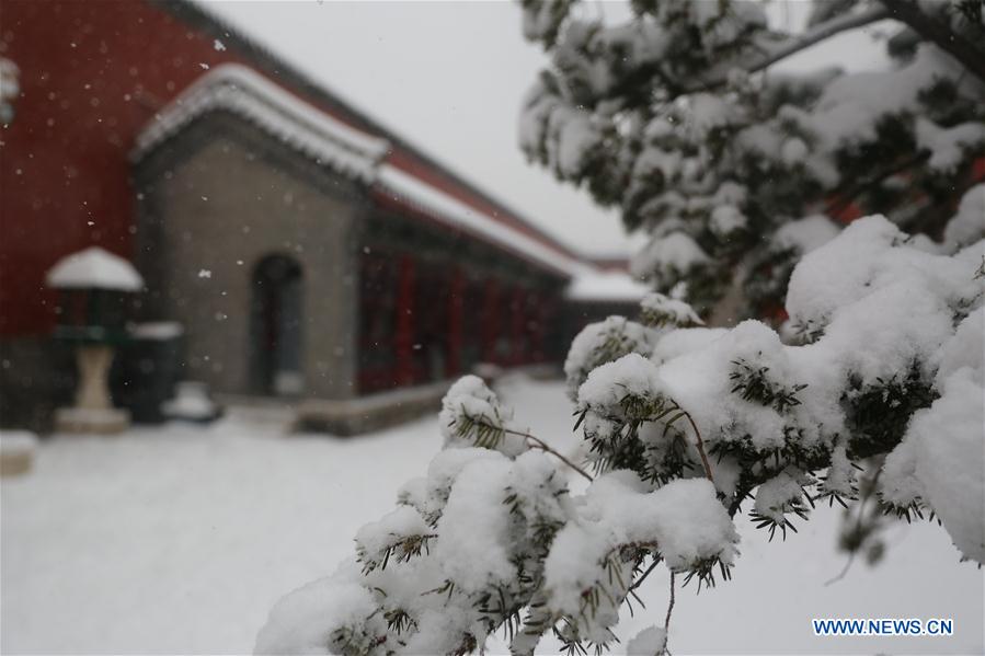 Paisaje de nieve del Palacio Imperial de Shenyang