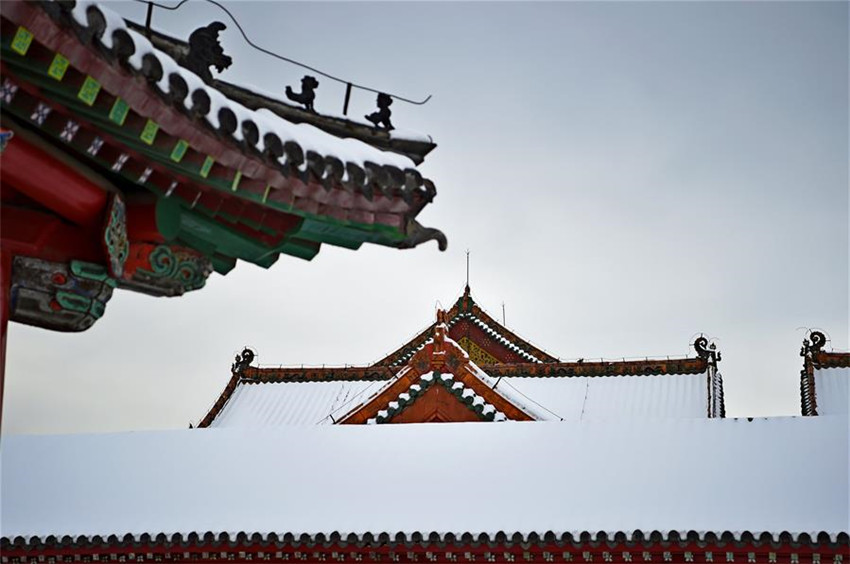 Paisaje nevado del Palacio Imperial de Shenyang