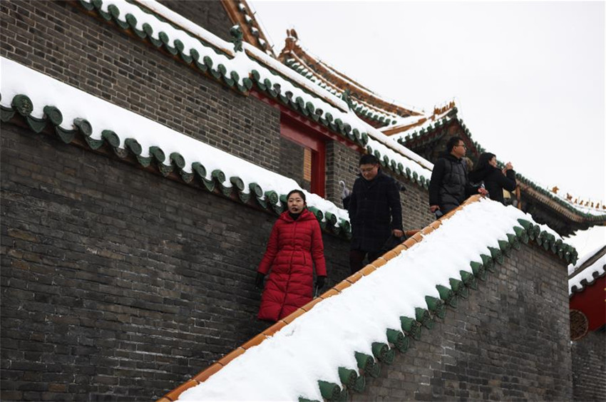 Paisaje nevado del Palacio Imperial de Shenyang