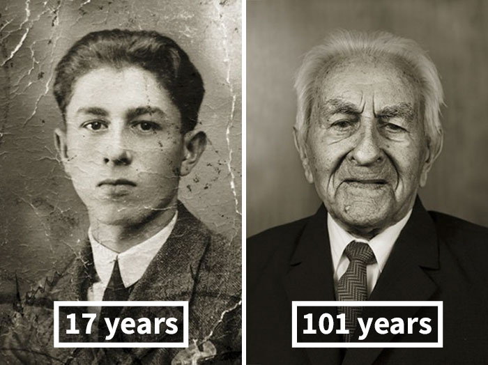 Las huellas dejadas por el tiempo, de 23 años a 100 años