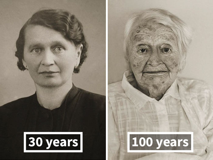 Las huellas dejadas por el tiempo, de 23 años a 100 años