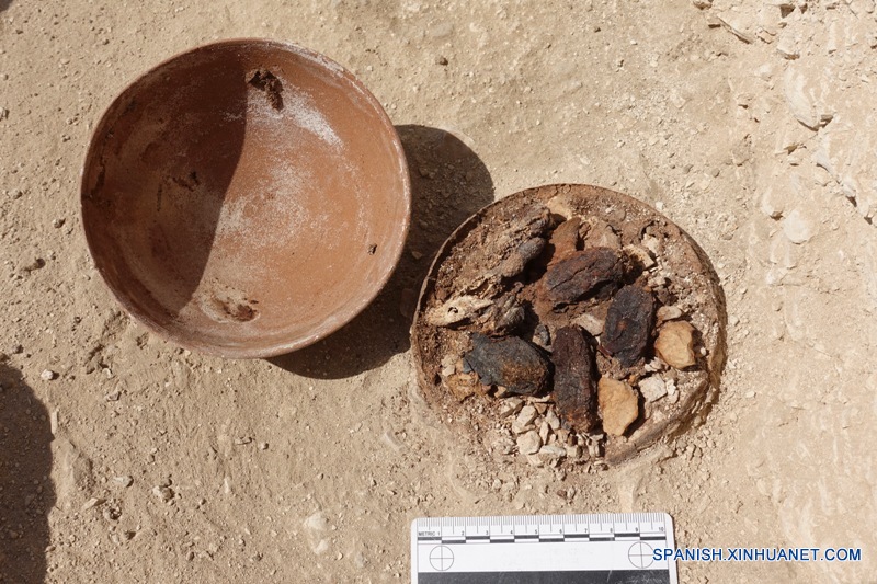 Estela descubierta de una tumba en sur de Egipto