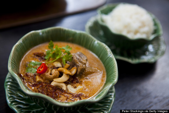 Las 11 comidas más populares durante el viaje: Massaman Curry tailandesa