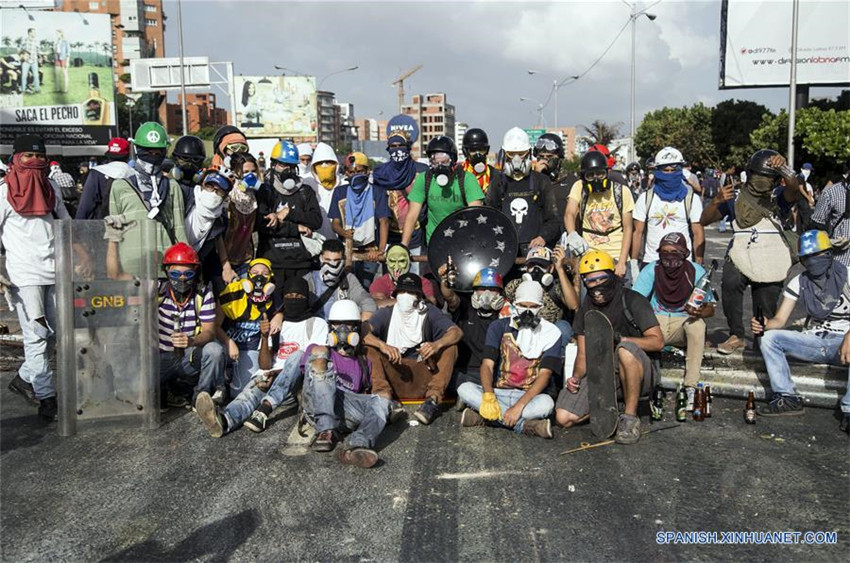 Protesta denominada 'Marcha de los Libertadores', en Caracas, Venezuela