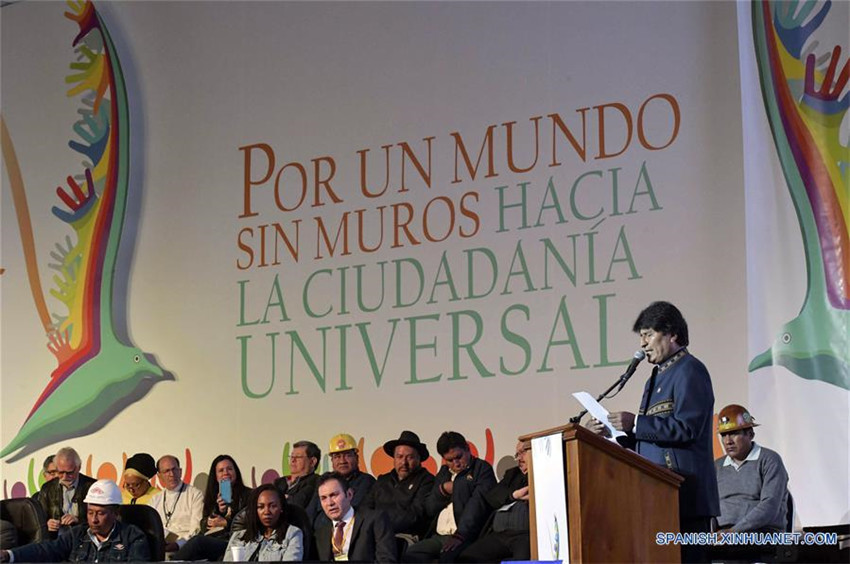 Presidente de Bolivia propone construir una hermandad mundial