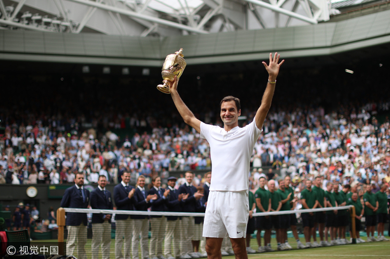 Roger Federer se corona por octava vez en Wimbledon