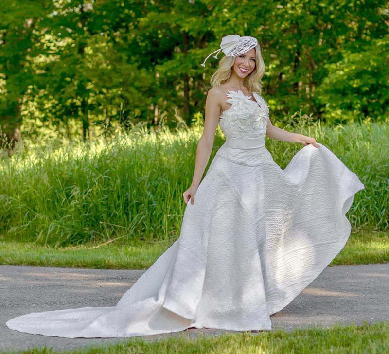vestidos de novia hechos de papel higiénico9