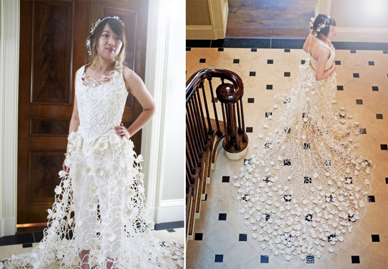 vestidos de novia hechos de papel higiénico2