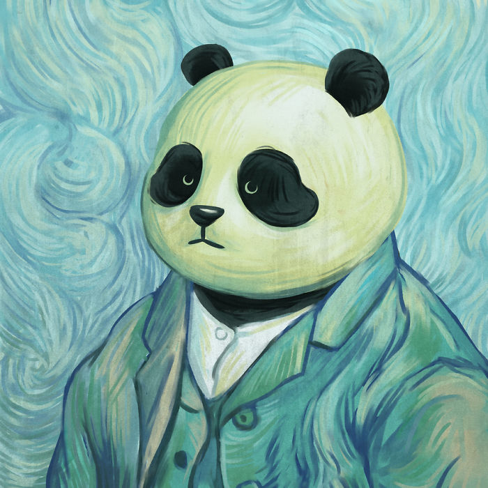 Pinturas famosas que se ven mejor con pandas