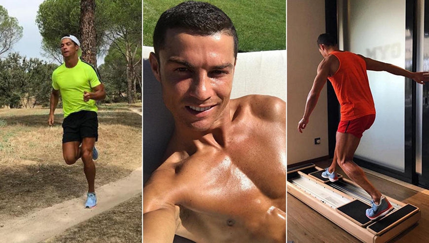 Cristiano Ronaldo luce sus fotos privadas de hacer ejercicios1