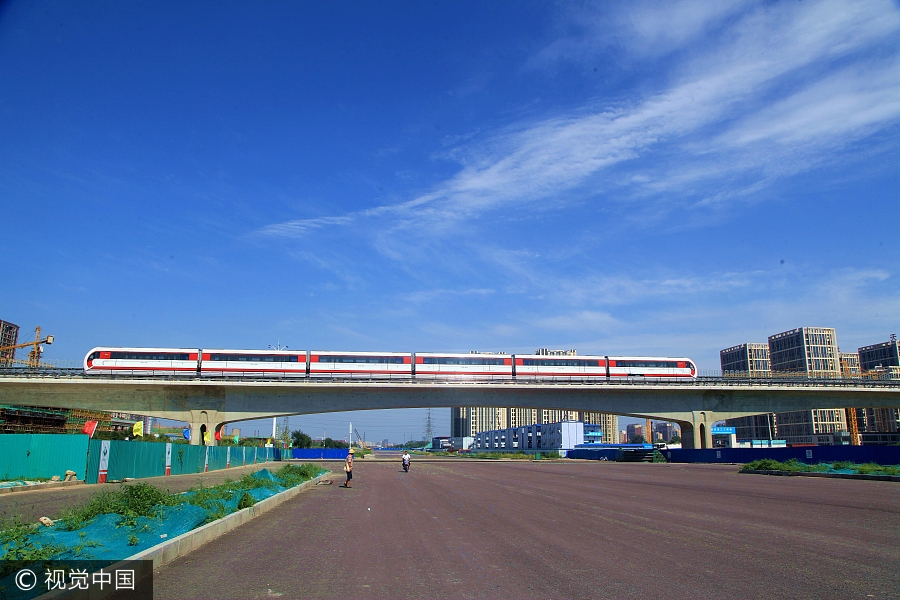 Primer tren maglev de Beijing inicia etapa de pruebas
