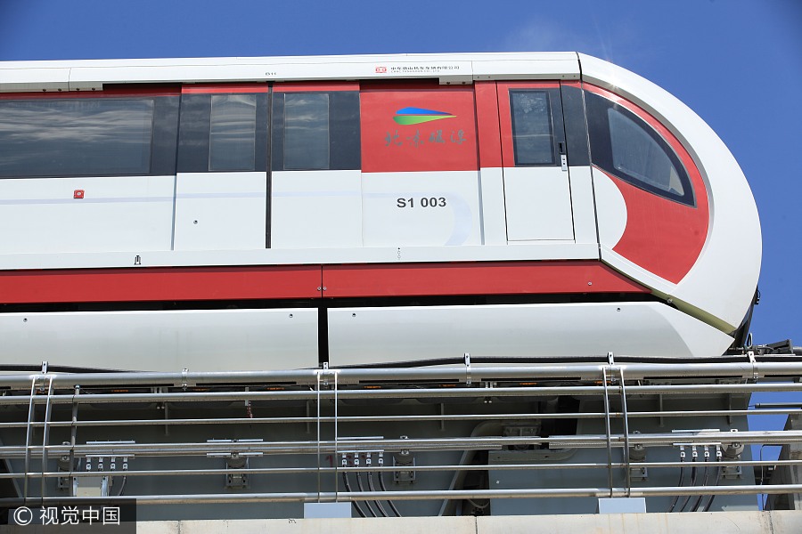 Primer tren maglev de Beijing inicia etapa de pruebas
