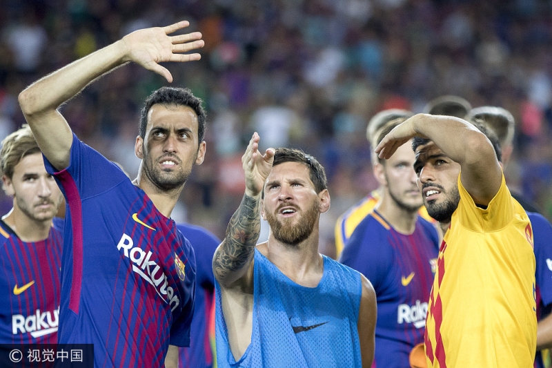 Fotos del Barça en el Trofeo Joan Gamper 2017