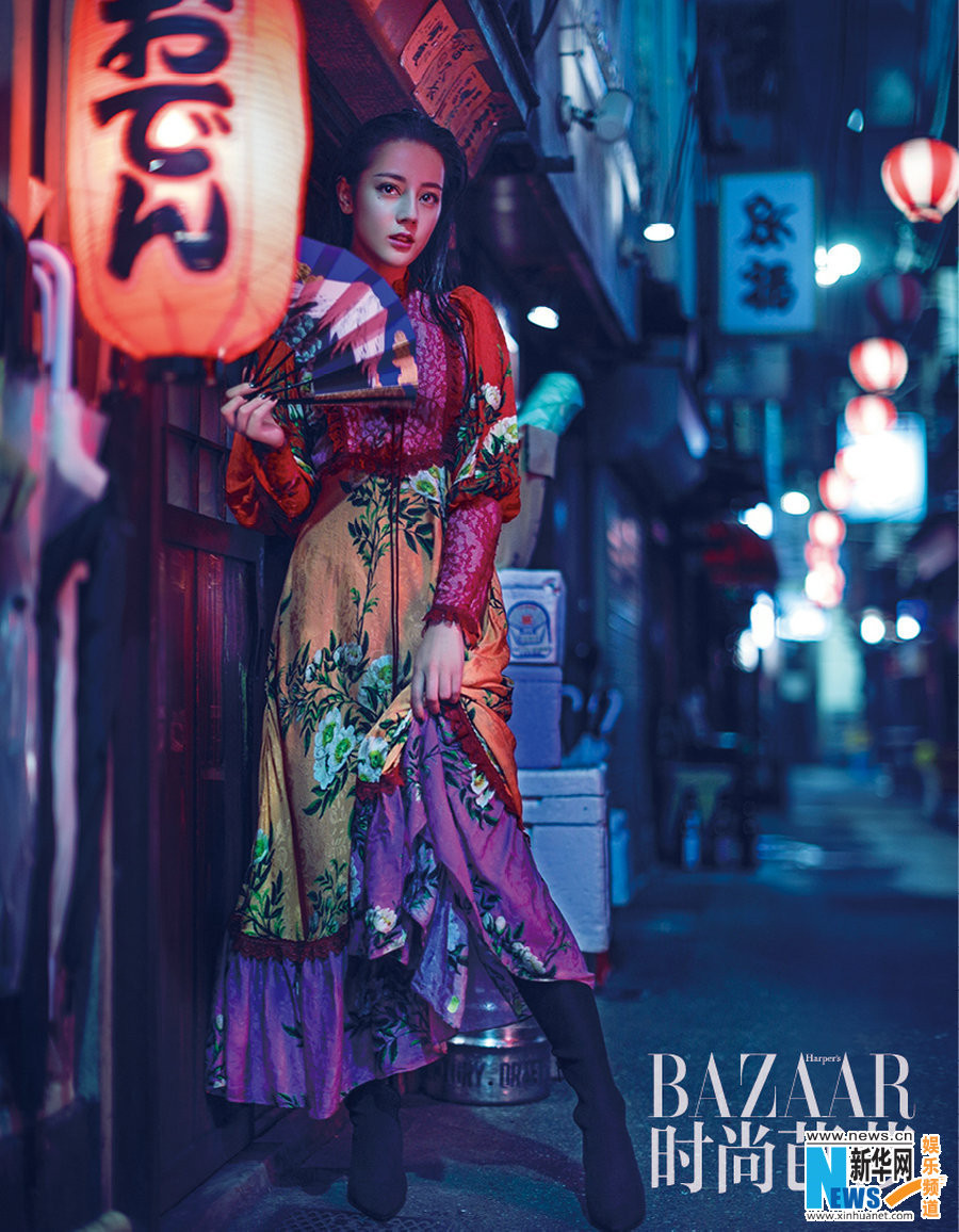 Dilraba y Wu Lei posan para Harper's Bazaar