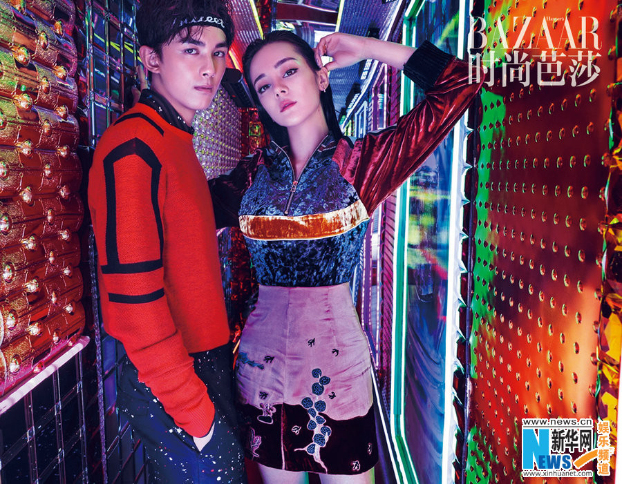 Dilraba y Wu Lei posan para Harper's Bazaar