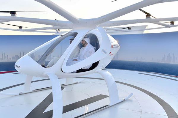 Vuelo inaugural del primer taxi dron en Dubai  