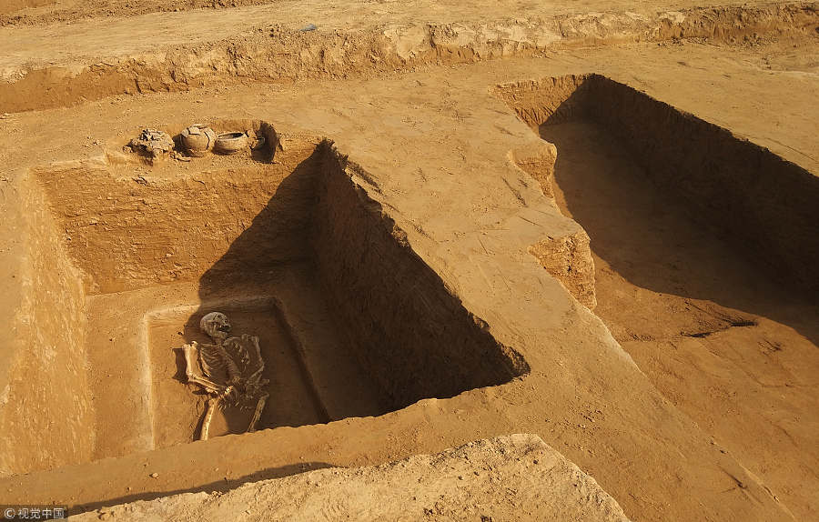 Un complejo funerario de 73 tumbas antiguas encierra numerosos enigmas en Zhengzhou 