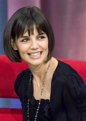 Actress Katie Holmes appears at a taping of the BET program 