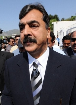 This picture taken on March 19, 2008 shows Yousuf Raza Gillani, senior leader of Pakistan People's Party (PPP).(Xinhua/AFP Photo)