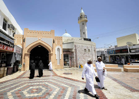 Photo taken on April 12, 2008 shows the outside view of Mutrah Suq bazaar in Muscat, capital of Oman. The torch relay in Muscat, the ninth stop of the 2008 Beijing Olympic Games torch relay outside the Chinese mainland, will be held on April 14. 