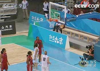 The Beijing Olympic Basketball Stadium made its debut on Saturday as the women's basketball international invitation tipped off. 