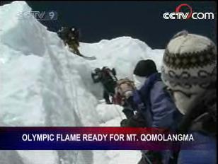 All preparations have now been completed as the Olympic flame gets ready to scale Mount Qomolangma.