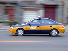 A Hyundai Elantra taxi in Beijing.