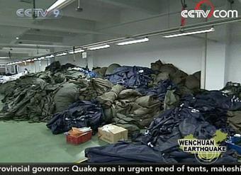 The Ministry of Civil Affairs says more than two million tents are urgently needed for quake survivors. Manufacturers are dedicating production lines, and individuals are welcome to donate.