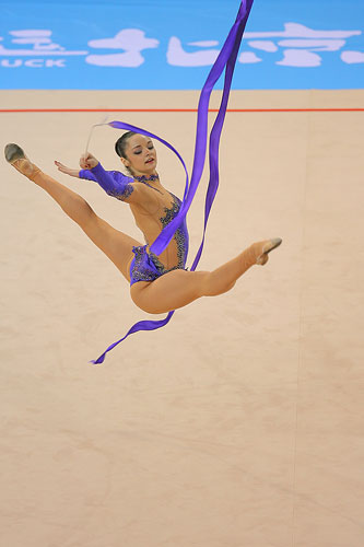 Photos: Anna Bessonova world champion from Ukraine in her ribbon exercise