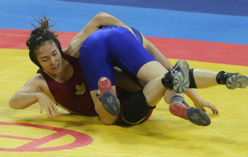 Photos: Wrestlers in the women's freestyle eliminations