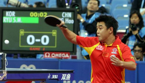 Photos: World No. 1 Wang Hao of China defeats Ryu Seung with 4-1