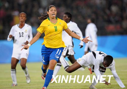 Photo: Christiane of Brazil celebrates the goal