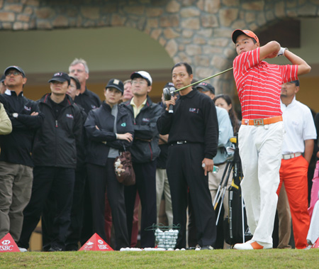 All eyes on China's College Kids - Hu Mu shows off his skills (Photo credit to Getty images)