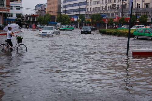 Heavy rainstorm hit Macheng, central China's Hubei Province, on July 2.