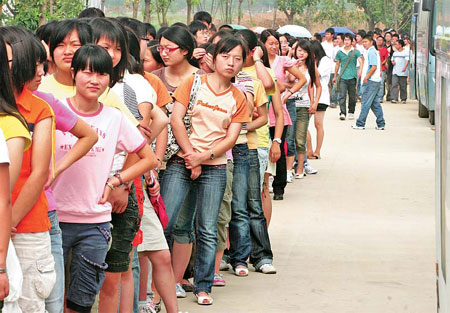 Line Of Students