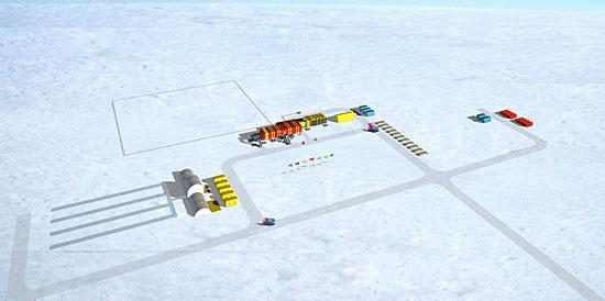 An artistic impression of China's forthcoming inland research station at the South Pole. [Photo: sina.com]