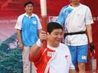 Olympic torch travels through Anshan