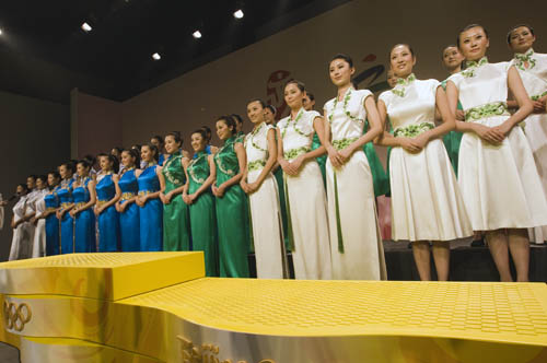 Uniforms for Olympic hostesses