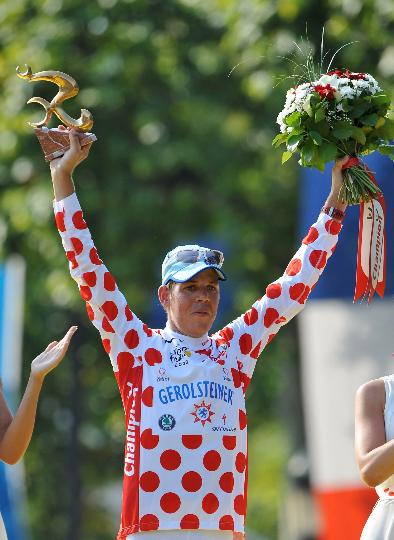 Kohl won the polka dot jersey for the best climber.