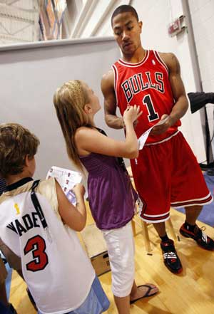 derrick rose bulls number. Chicago Bulls rookie Derrick