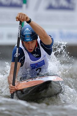 Tony Estanguet, French double Olympic gold medalist in kayak