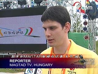 Reporter of Magtad TV of Hungary 