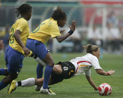 2007 World Cup champions Germany met then runners-up Brazil in Shenyang.