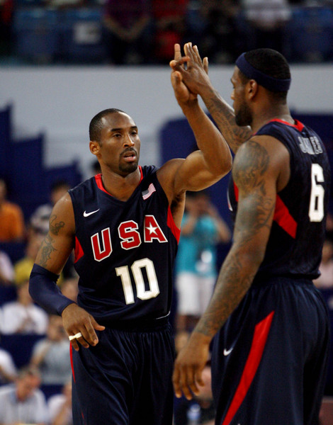 Bryant and James salute each other [CFP]