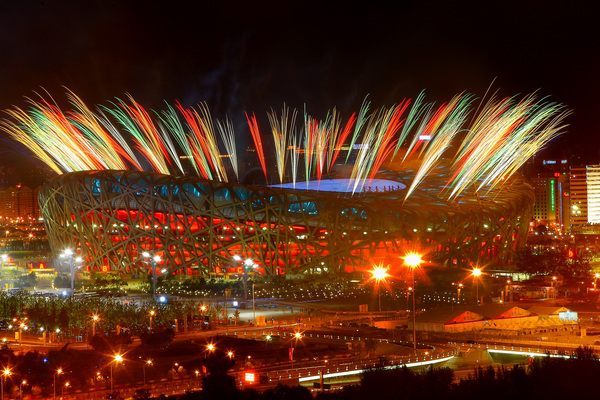 Fireworks rehearsal for Olympics