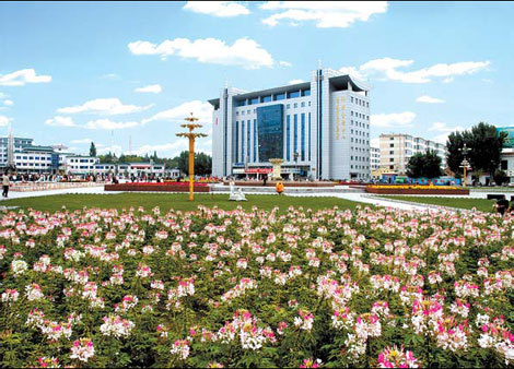 The Ordos Square is the landmark of the city. 