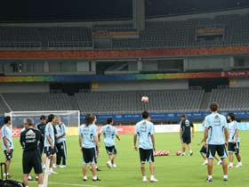 Argentina Olympic soccer team's last training course